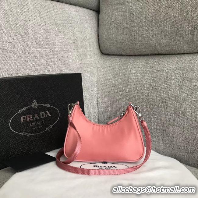 Popular Prada Re-Edition 2005 nylon mini shoulder bag 1BH203 pink