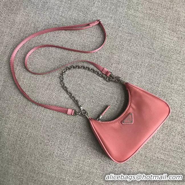 Popular Prada Re-Edition 2005 nylon mini shoulder bag 1BH203 pink