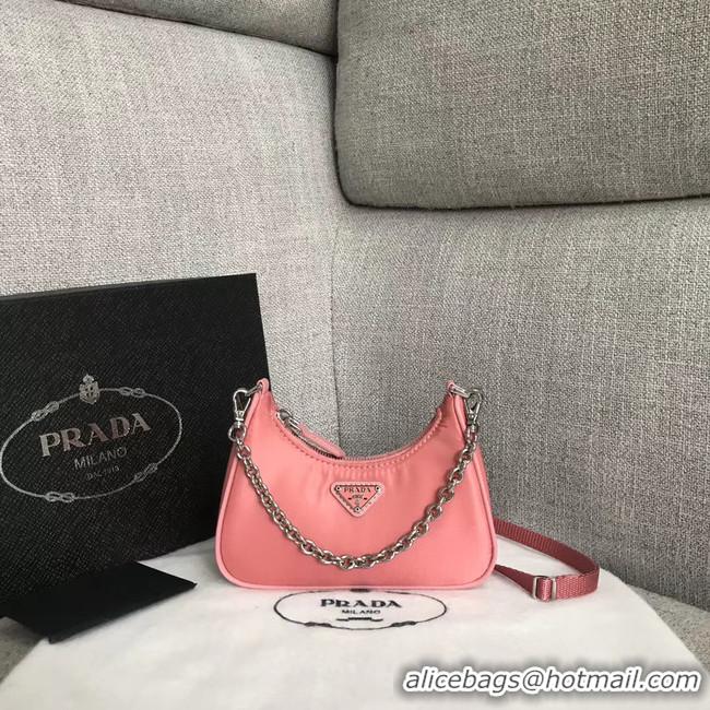 Popular Prada Re-Edition 2005 nylon mini shoulder bag 1BH203 pink