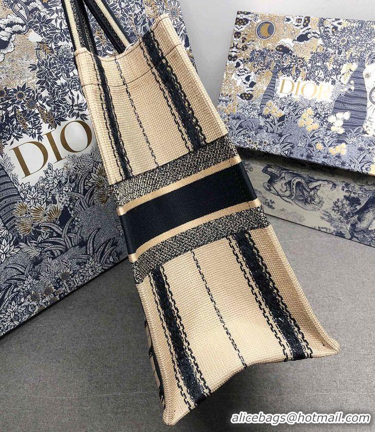 Top Quality Discount DIOR BOOK TOTE EMBROIDERED CANVAS BAG M1287-9