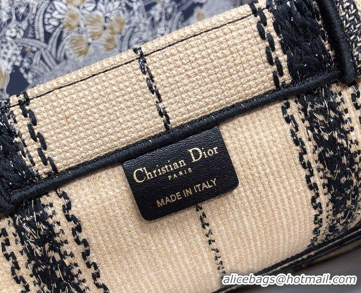 Top Quality Discount DIOR BOOK TOTE EMBROIDERED CANVAS BAG M1287-9