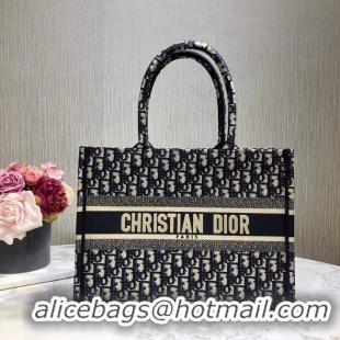 Promotional DIOR BOOK TOTE BAG IN EMBROIDERED CANVAS C1286-1 Navy