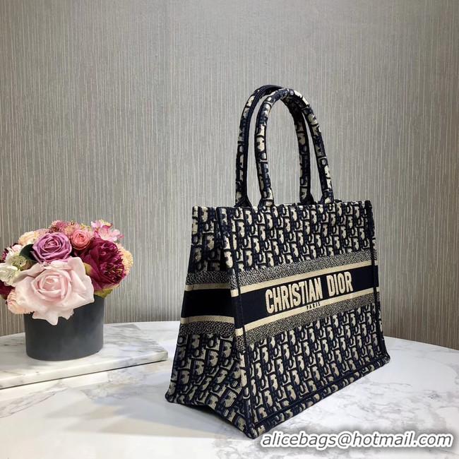 Promotional DIOR BOOK TOTE BAG IN EMBROIDERED CANVAS C1286-1 Navy