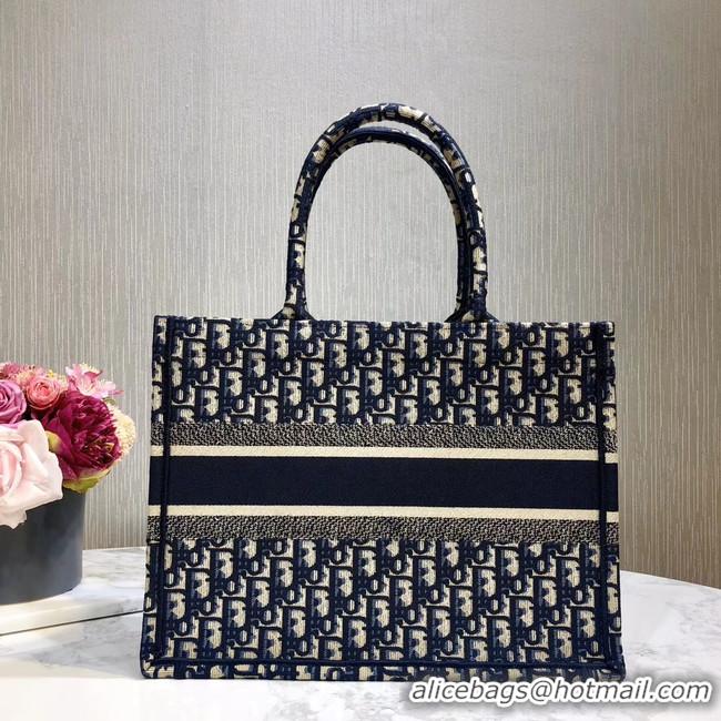 Promotional DIOR BOOK TOTE BAG IN EMBROIDERED CANVAS C1286-1 Navy