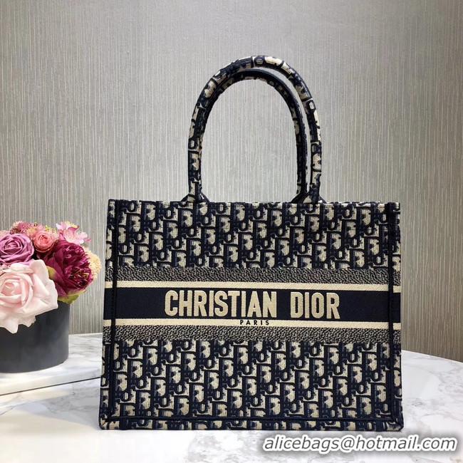 Promotional DIOR BOOK TOTE BAG IN EMBROIDERED CANVAS C1286-1 Navy