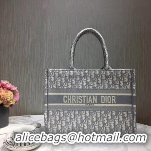 Reasonable Price DIOR BOOK TOTE BAG IN EMBROIDERED CANVAS C1286-3 grey