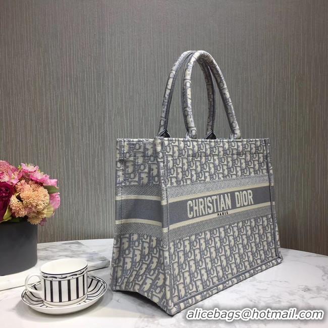 Reasonable Price DIOR BOOK TOTE BAG IN EMBROIDERED CANVAS C1286-3 grey