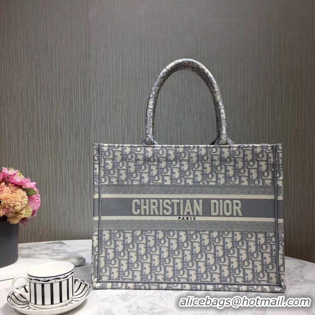 Reasonable Price DIOR BOOK TOTE BAG IN EMBROIDERED CANVAS C1286-3 grey