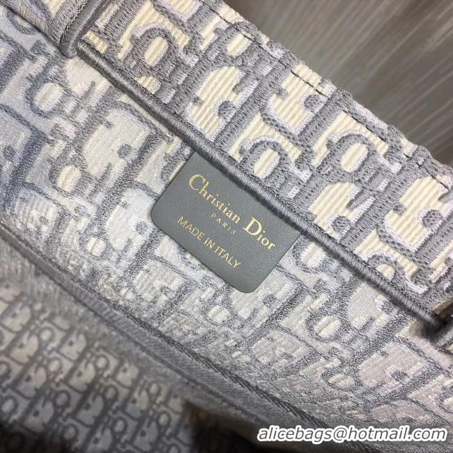 Classic Imitation DIOR BOOK TOTE EMBROIDERED CANVAS BAG M1287-9 grey