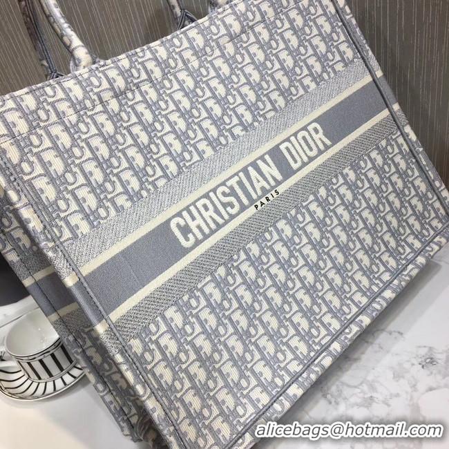 Classic Imitation DIOR BOOK TOTE EMBROIDERED CANVAS BAG M1287-9 grey