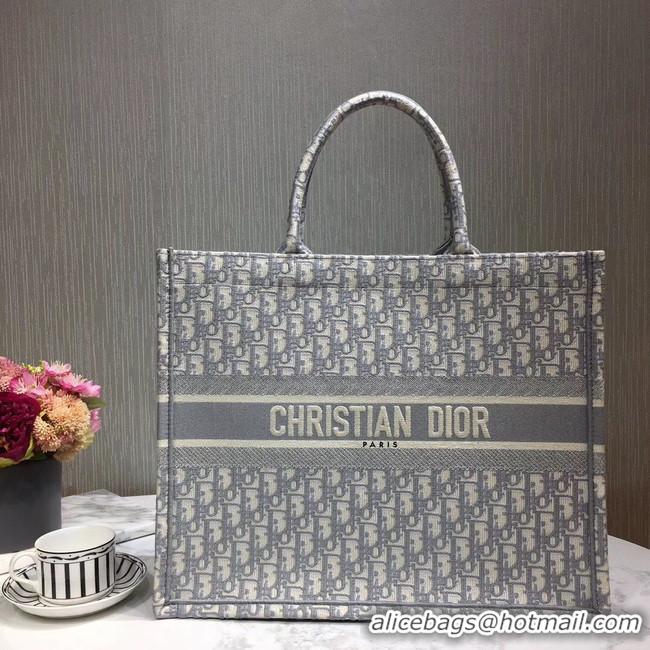 Classic Imitation DIOR BOOK TOTE EMBROIDERED CANVAS BAG M1287-9 grey