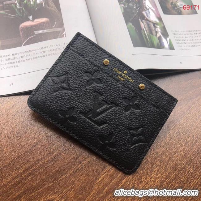 Crafted Louis vuitton original CARD HOLDER M69171 black