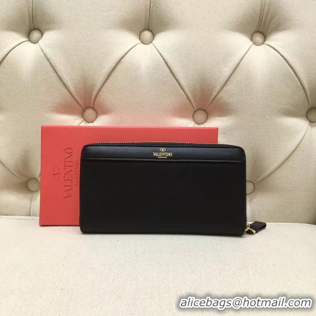 Buy Classic VALENTINO Origianl leather Zipped Wallet VG0088 Black