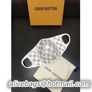 Classic Faux Louis Vuitton Damier Azur Canvas Masks M0661 White