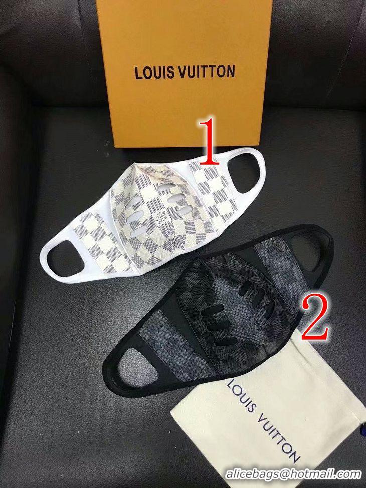 Classic Faux Louis Vuitton Damier Azur Canvas Masks M0661 White