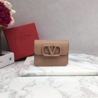 Buy Discount VALENTINO Origianl leather Card Holder 062 pink