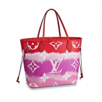 Chic Imitation Louis Vuitton Monogram Canvas Original NEVERFULL M45128 Red