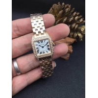 Best Quality Cartier Santos Demoiselle 18K Rose Gold Ladies Swiss Quartz Wristwatch-WF9002Y7