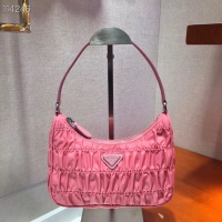 New Style Prada Nylon and Saffiano leather mini bag 1NE204 pink