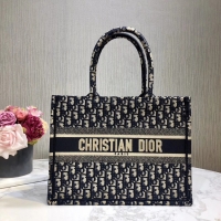 Promotional DIOR BOOK TOTE BAG IN EMBROIDERED CANVAS C1286-1 Navy