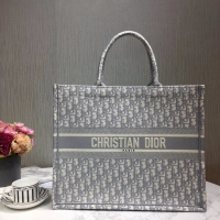 Classic Imitation DIOR BOOK TOTE EMBROIDERED CANVAS BAG M1287-9 grey