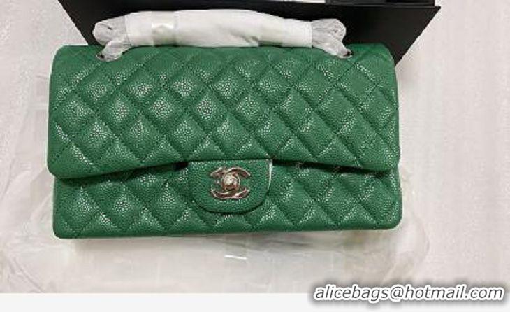 Luxury Chanel Pearl Caviar Calfskin Medium Classic Flap Bag A1112 Green