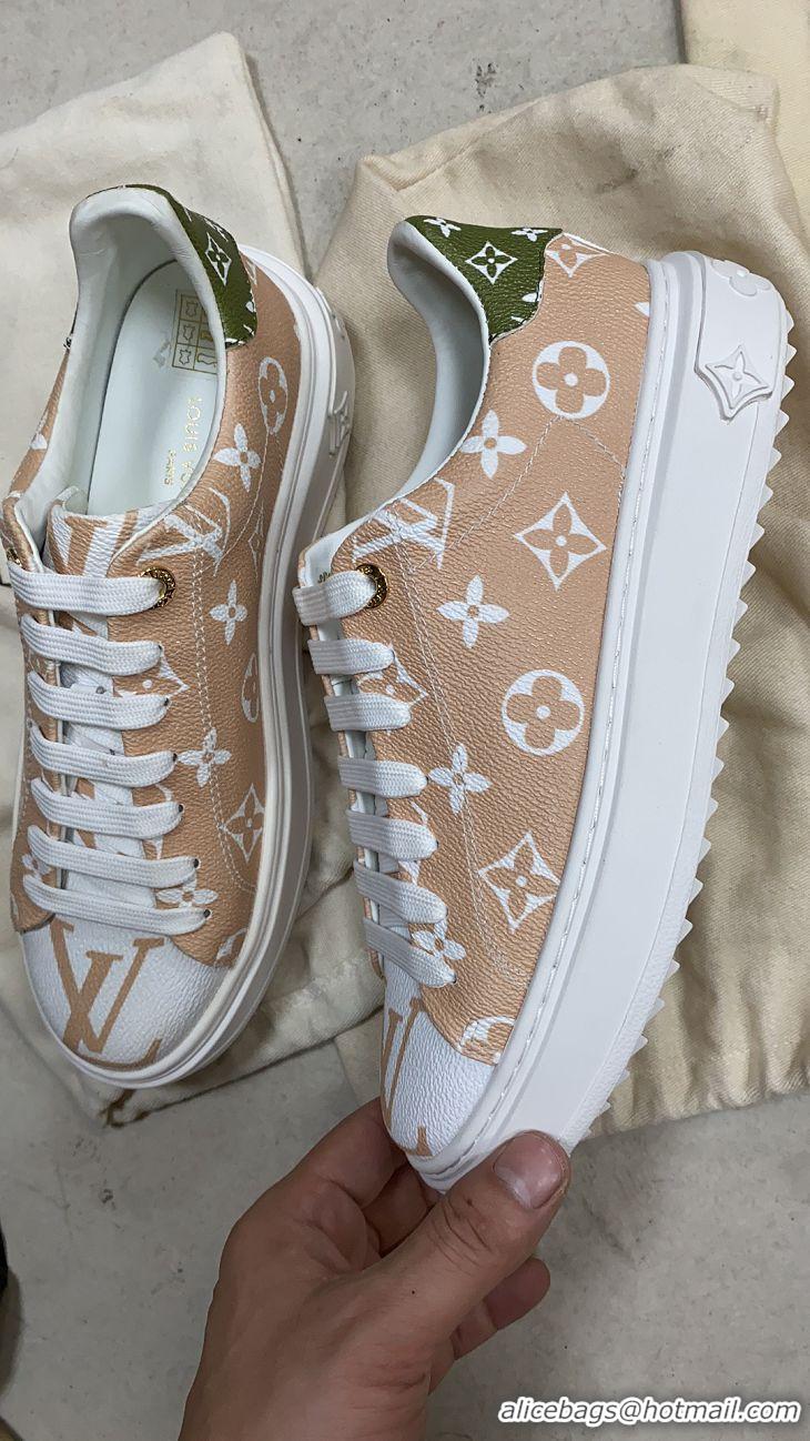 Low Price Louis Vuitton Time Out Sneakers LV94338 White/Green Summer 2019