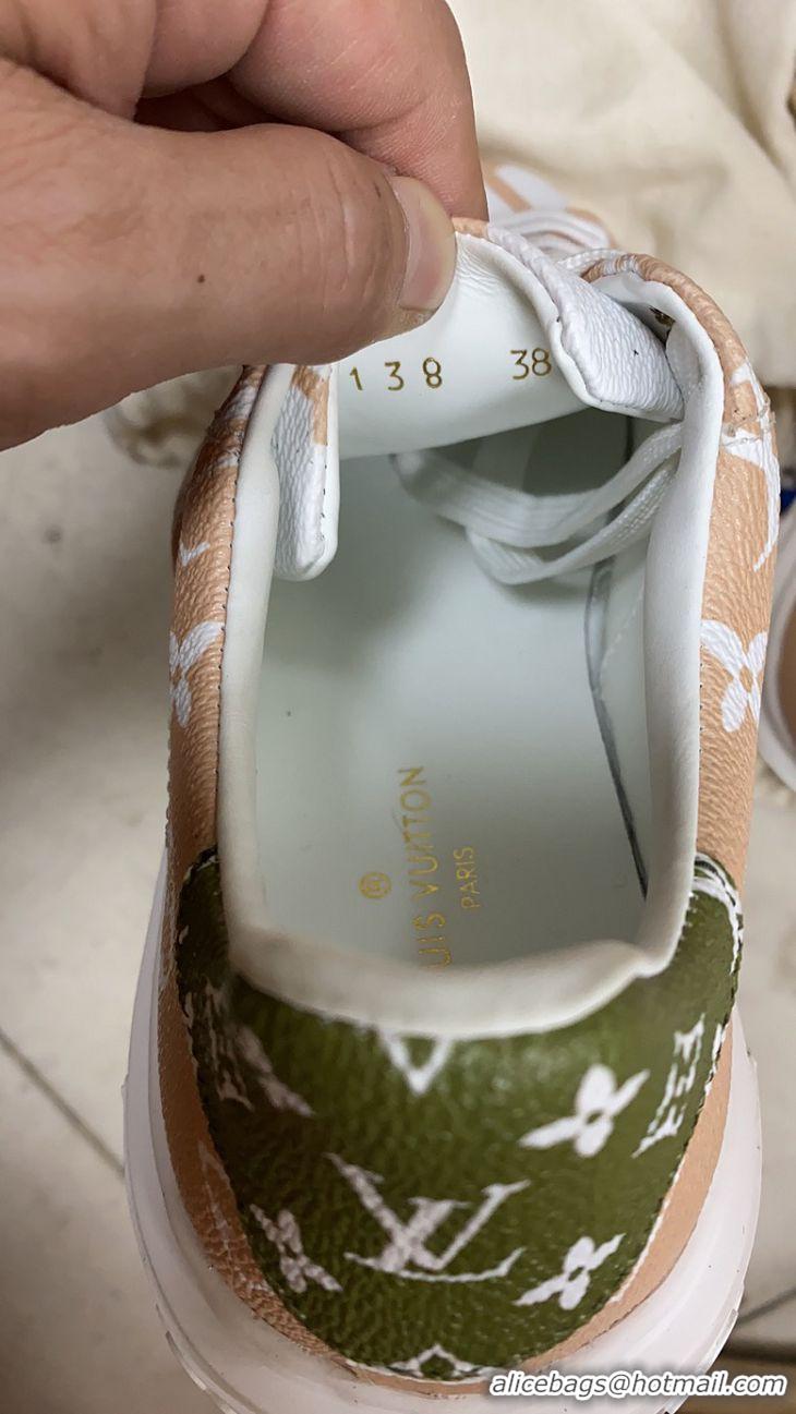 Low Price Louis Vuitton Time Out Sneakers LV94338 White/Green Summer 2019