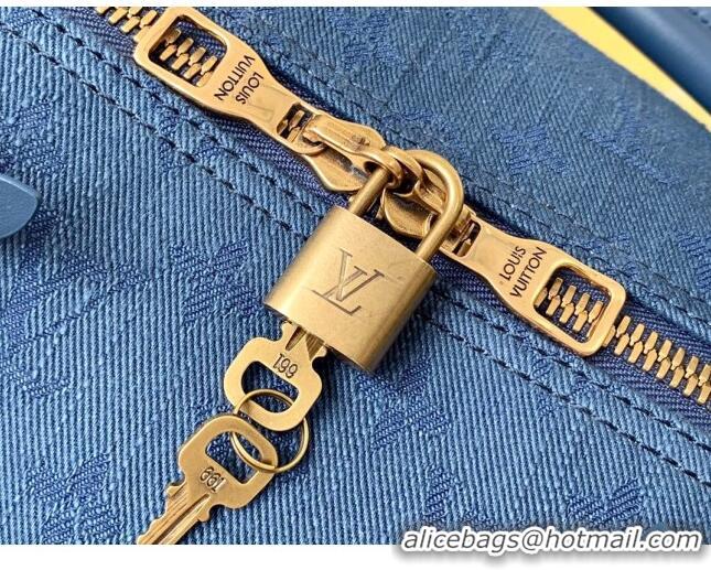 New Design Louis vuitton Original KEEPALL BANDOULIERE 50 M44644 Blue