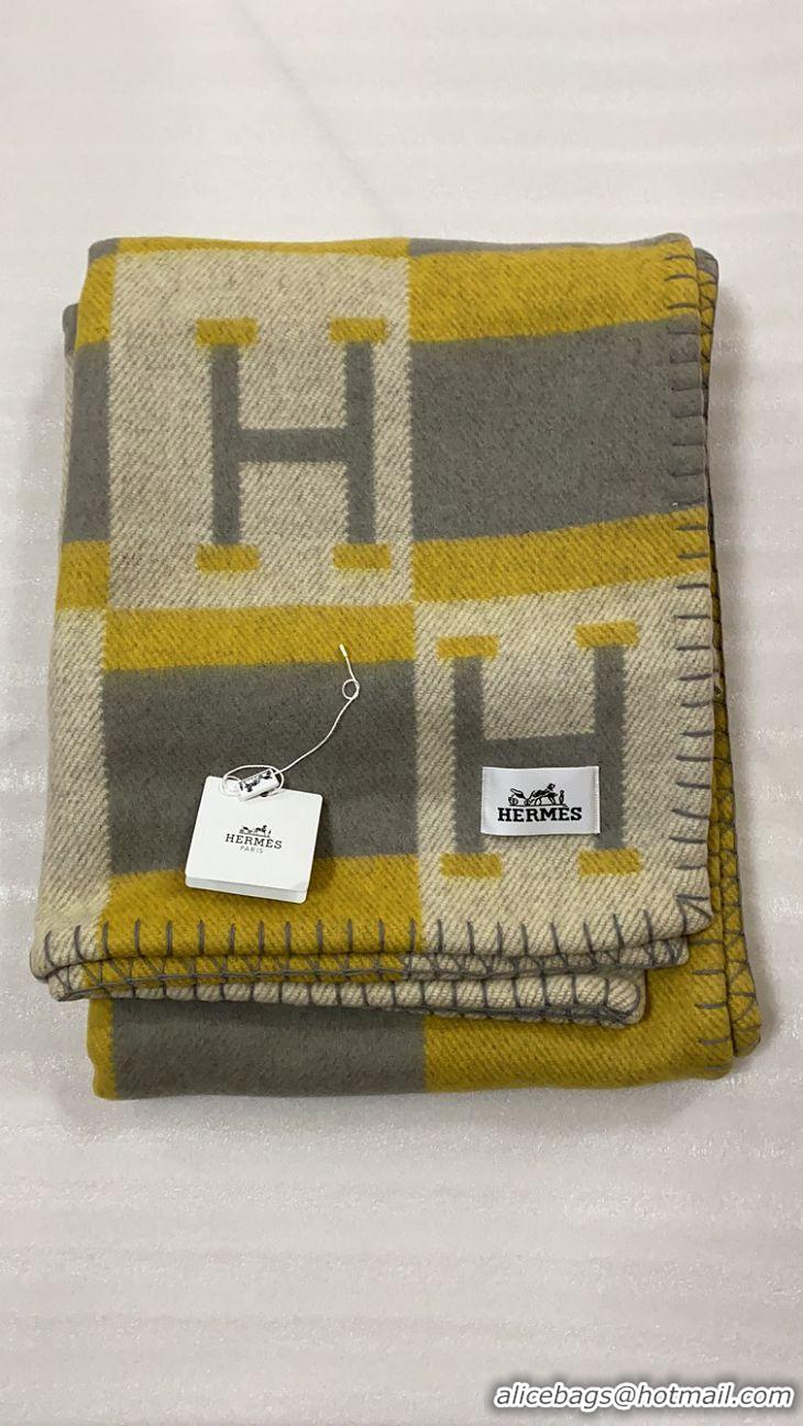 Discount Hermes Lambswool & Cashmere Shawl & Blanket 71152 Yellow