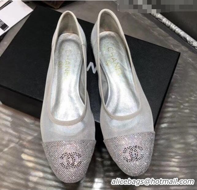 Free Shipping Discount Chanel Mesh Ballerina GG1716 Silver 2020