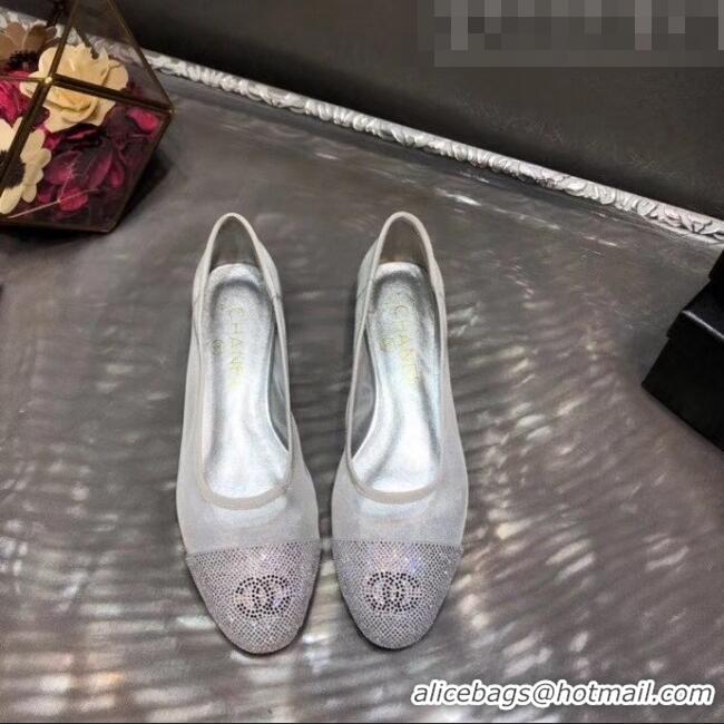 Free Shipping Discount Chanel Mesh Ballerina GG1716 Silver 2020