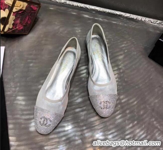 Free Shipping Discount Chanel Mesh Ballerina GG1716 Silver 2020