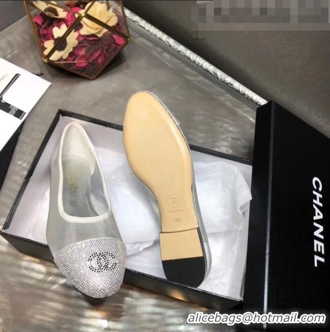 Free Shipping Discount Chanel Mesh Ballerina GG1716 Silver 2020