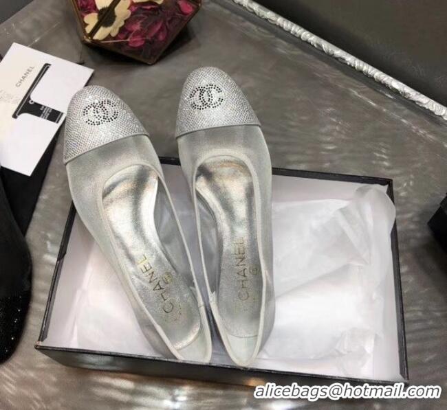 Free Shipping Discount Chanel Mesh Ballerina GG1716 Silver 2020