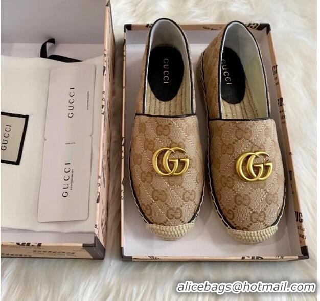 Imitation Gucci GG Matelassé Canvas Espadrille G1410 Beige/Black 2020