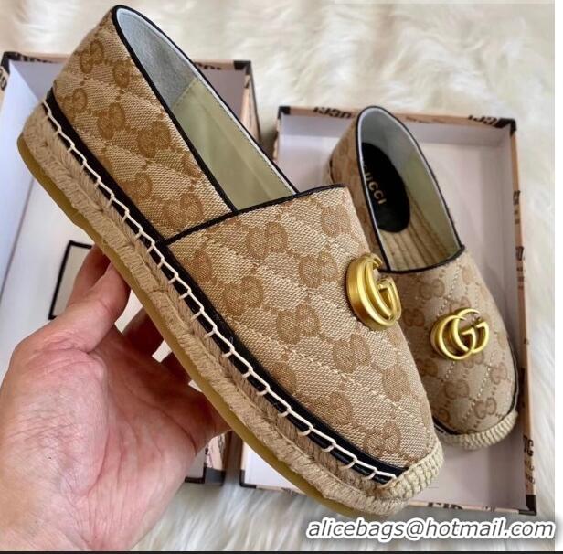 Imitation Gucci GG Matelassé Canvas Espadrille G1410 Beige/Black 2020