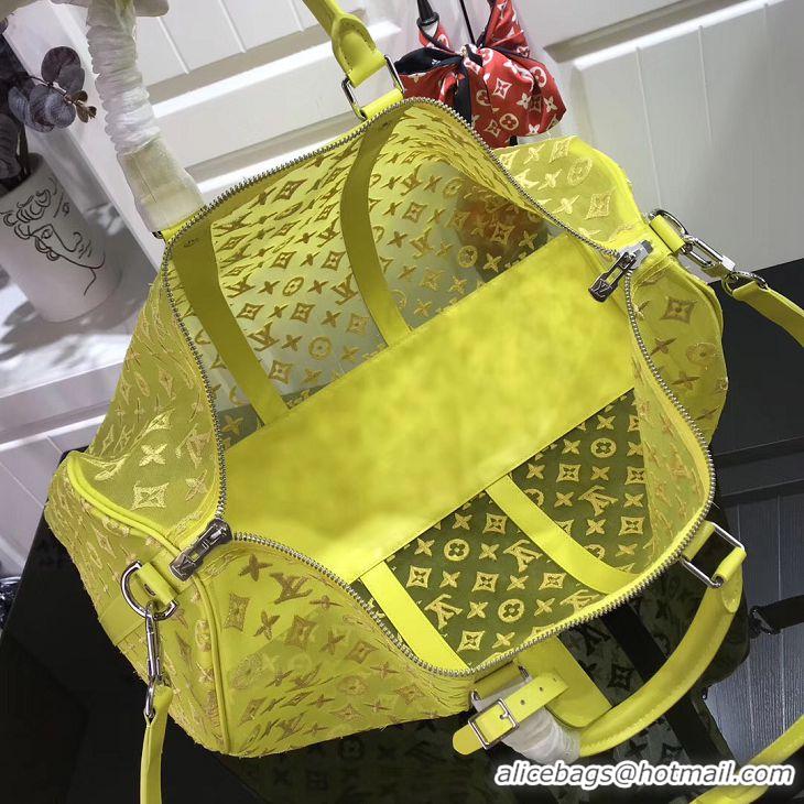 Classic Louis Vuitton Keepall Triangle Bandouliere 50 M45048 Yellow