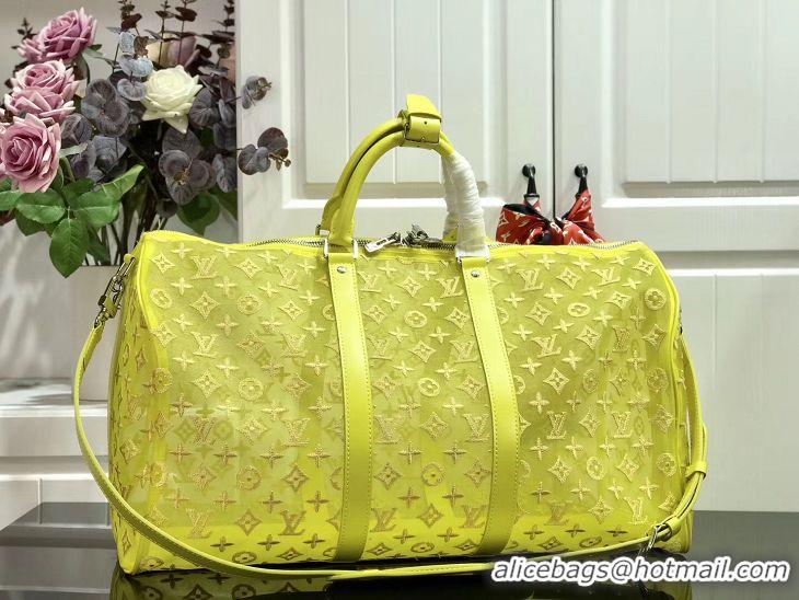 Classic Louis Vuitton Keepall Triangle Bandouliere 50 M45048 Yellow