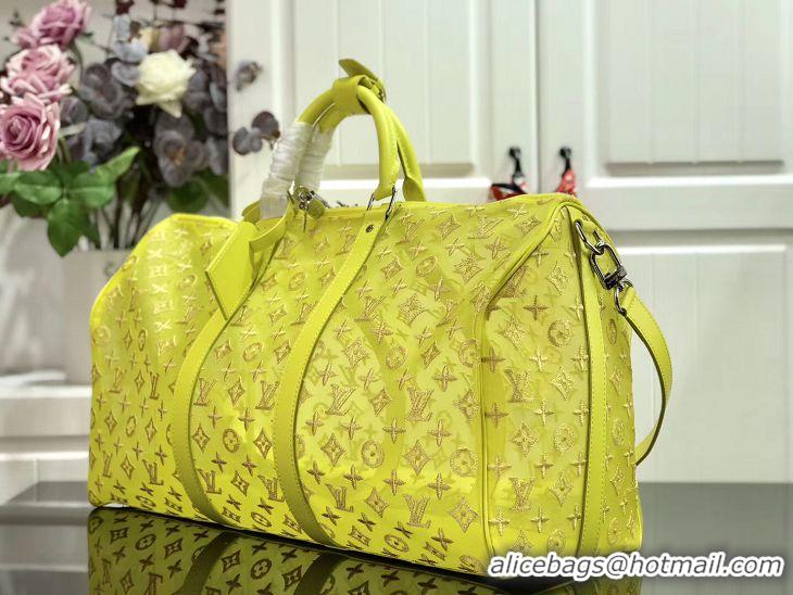 Classic Louis Vuitton Keepall Triangle Bandouliere 50 M45048 Yellow