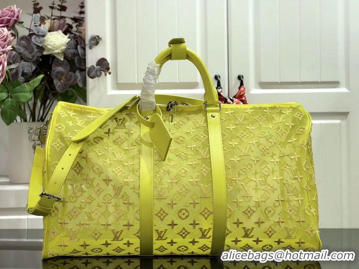 Classic Louis Vuitton Keepall Triangle Bandouliere 50 M45048 Yellow