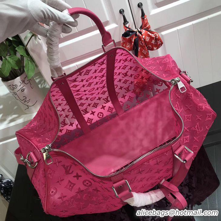 Spot Best Quality Louis Vuitton Keepall Triangle Bandouliere 50 M45048 Rose