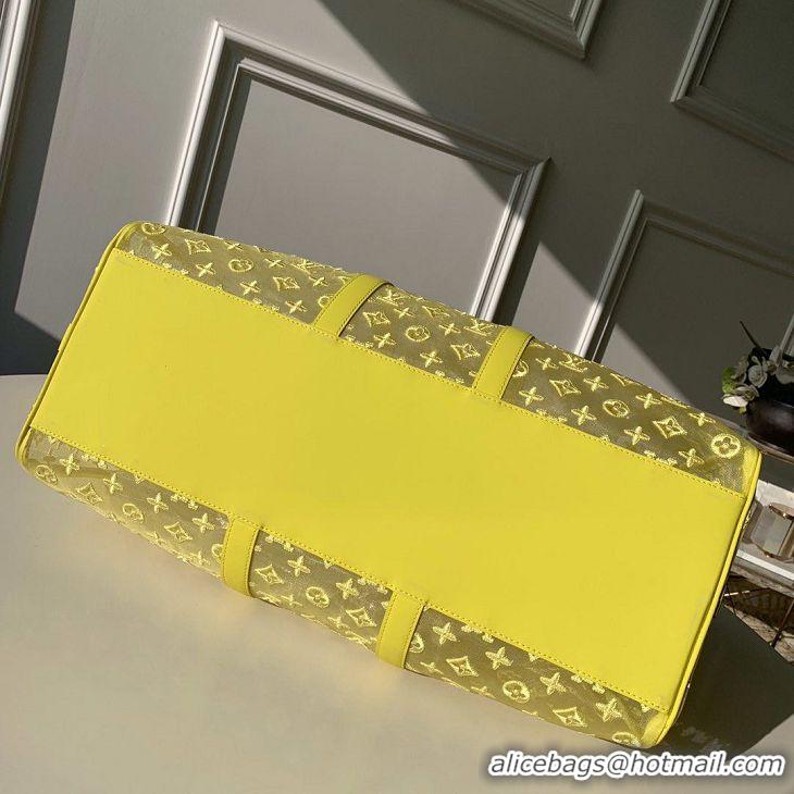 Top Quality Louis Vuitton Keepall Bandoulière 50 Bag M53971 Yellow Mesh