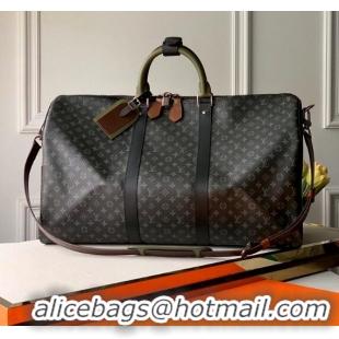 Hot Style Louis Vuitton Monogram Eeclipse Canvas Keepall Bandouliere 50 Bag M58669