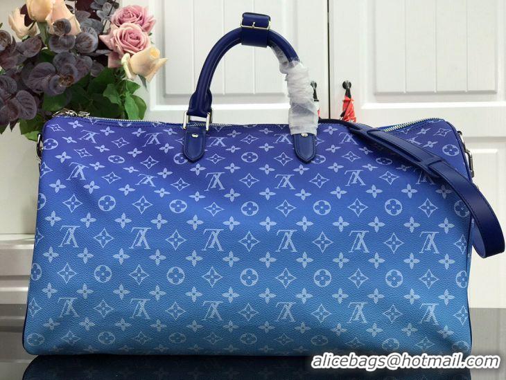 Fashion Louis Vuitton Sky Blue and Cloud White Keepall Bandouliere 50 Bag M42001