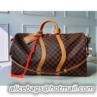 Top Quality Louis Vuitton Damier Ebene Canvas Keepall Bandouliere 50 M44474