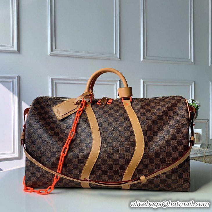 Top Quality Louis Vuitton Damier Ebene Canvas Keepall Bandouliere 50 M44474