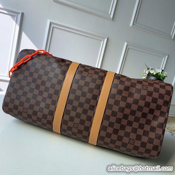 Top Quality Louis Vuitton Damier Ebene Canvas Keepall Bandouliere 50 M44474