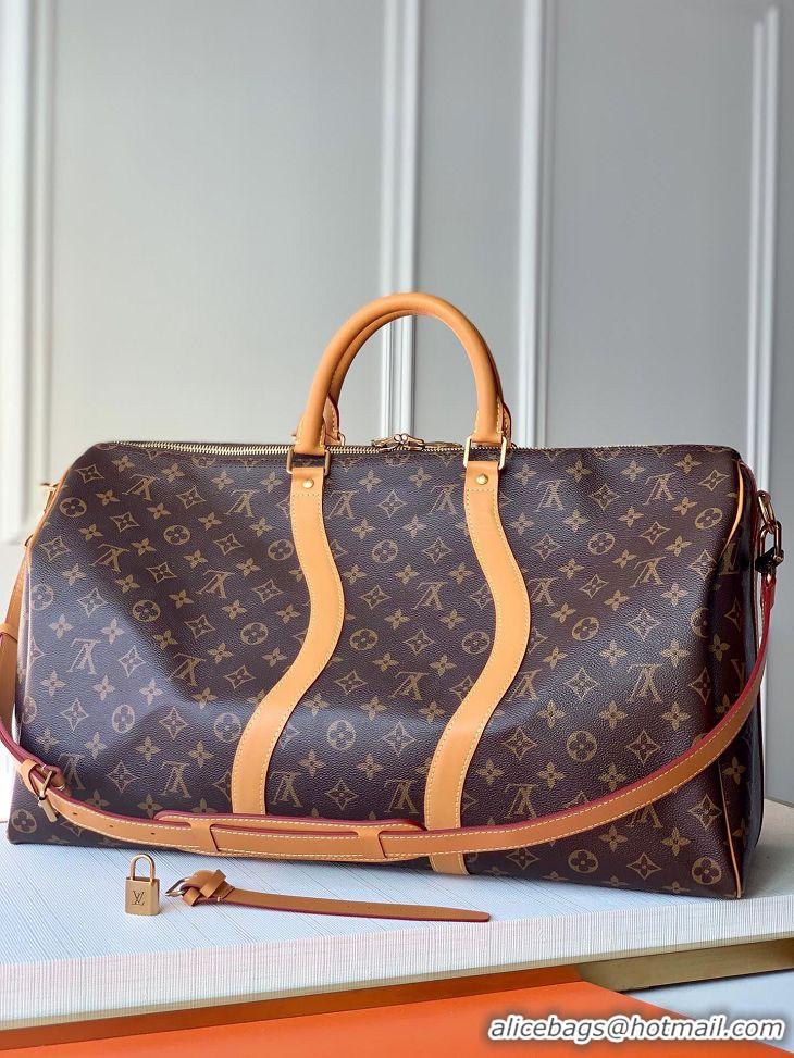 Cheap Classic Louis Vuitton Monogram Canvas Keepall Bandouliere 50 Bag M44757