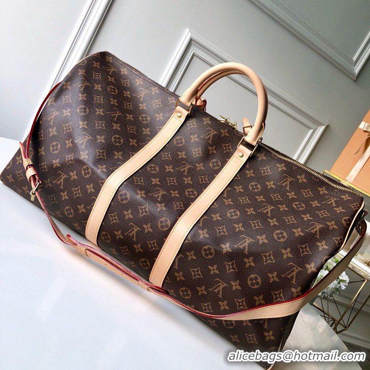 Popular Style Louis Vuitton Monogram Canvas Keepall 55 Travel Bag M44114